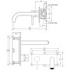 Brauer Edition 5-GG-083-B4 inbouw wastafelmengkraan met gebogen uitloop en afdekplaat model D2 goud geborsteld PVD