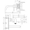 Brauer Edition 5-GK-004-B1 inbouw wastafelmengkraan met gebogen uitloop en afdekplaat model E1 koper geborsteld PVD