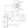 Brauer Edition 5-GK-004-S1 inbouw wastafelmengkraan met rechte uitloop en afdekplaat model E1 koper geborsteld PVD