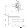 Brauer Edition 5-GK-083-B3 inbouw wastafelmengkraan met gebogen uitloop en afdekplaat model C2 koper geborsteld PVD