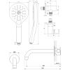 Brauer Edition 5-GK-211 thermostatische inbouw badkraan met drukknoppen SET 04 koper geborsteld PVD