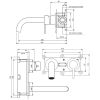 Brauer Edition 5-GM-004-B4-65 inbouw wastafelmengkraan met gebogen uitloop en rozetten model D1 gunmetal geborsteld PVD