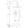 Brauer Edition 5-GM-007-2 body thermostatic rain shower SET 02 gunmetal brushed PVD