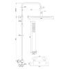 Brauer Edition 5-NG-007-3 Aufputz-Thermostat-Regenbrause SET 03 Edelstahl gebürstet PVD