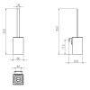Clou Fold CL/09.04041.84 WC-Bürstenhalter Wand gunmetal gebürstet PVD