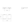 Clou Fold CL/09.04081.84 planchet 500mm gunmetal geborsteld PVD