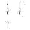 Clou Freddo 1 CL/06.03.003.84 fonteinkraan staand gunmetal geborsteld PVD