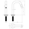 Clou Kaldur CL060500441L fonteinkraan staand (linkse versie) rvs geborsteld