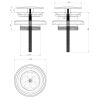 Clou Mini Wash Me CL/06.51022.84 plug met afdekkap gunmetal geborsteld PVD