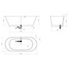 Clou Solium II CL057002020 freestanding bath 175x80 aluite matte white