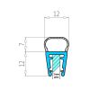 Exa-Lent Universal DS711003 klares Duschprofil 1 Balg 7mm (Kugel) 100cm - 3mm