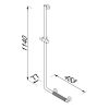 Geesa Comfort & Safety 915825-62-L douchestang met wandbeugel-L chroom