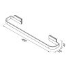 Geesa Craft 911507-02-45 handdoekrek 45 cm chroom