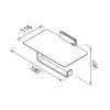 Geesa Craft 911524-02 toilet roll holder with shelf chrome