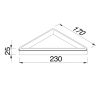 Geesa Frame 918803-02 hoekplanchet chroom/ wit
