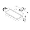 Geesa Gestell 918804-02 Ablag universal 21 cm chrom/ weiß