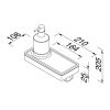Geesa Frame 918816-02 zeepdispenser 200 ml met planchet en handdoekhaak chroom/ wit
