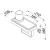 Geesa Frame 918889-06-06 toiletrolhouder met planchet en (LED-licht) houder zwart
