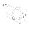 Geesa Hotel 91148 toiletrolhouder met klep dubbel chroom