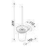Geesa Hotel 915311-02 toiletborstel met houder (witte borstelkop) chroom