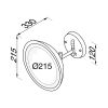 Geesa Mirror 911093-06 scheerspiegel LED-verlichting 2-armig 3x vergrotend ø 215 mm zwart