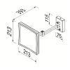 Geesa Mirror 911099 shaving mirror 2-armed 5x magnifying chrome