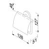 Geesa Toilettenpapierhalter Nemox Brushed Metal Schwarz 916508-09 mit Klappe schwarz Metall gebürstet