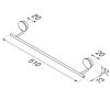 Geesa Opal Brushed Metal Black 917207-09-45 handdoekrek 45 cm zwart metaal geborsteld