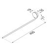 Geesa Opal Brushed Stainless Steel 917205-05 handdoekrek 1 arm RVS geborsteld
