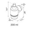 Geesa Opal Brushed Stainless Steel 917216-05 zeepdispenser 200 ml RVS geborsteld