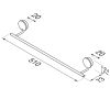 Geesa Opal Chrome 917207-02-45 handdoekrek 45 cm chroom