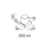 Geesa Shift Chrome 919916-02 zeepdispenser 200 ml met gesatineerd glas chroom