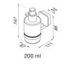 Geesa Topaz Black 917916-06-A zeepdispenser 200ml wand zwart