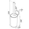 Geesa Topaz Chrome 917911-02-A toiletborstelhouder (zwarte borstelkop) chroom