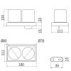 Inda Claire A7110DNE21 bekerhouder met zeepdispenser mat zwart/ gesatineerd glas
