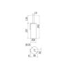 Inda Claire A7114BCR04 toiletborstelhouder met gerookt schaaltje chroom/ fumé glas