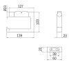 Inda Claire A7125BNE kantel rolhouder mat zwart