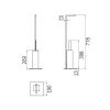 Inda Divo A3386AWM multifunctional standard toilet roll and toilet brush holder matt white