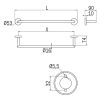 Inda Gealuna A1018DNE handdoekhouder 85cm mat zwart