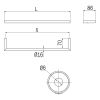 Inda Gealuna A1018ENE handdoekhouder 31.5cm mat zwart