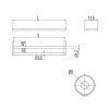 Inda Gealuna A1019GNE dubbel handdoekenrek 61.5cm mat zwart