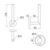 Inda Gealuna A10280NS reserverolhouder RVS geborsteld