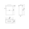 Inda Indissima A8801MNS Papierbackmodul mit Deckel 200mm Edelstahl gebürstet