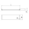 Inda Indissima A8809NNE lage plankmodule 200mm mat zwart