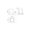 Inda Indissima A8810NNE21 glazen module 100mm mat zwart/ gesatineerd glas