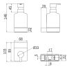 Inda Indissima A88120CR21 zeepdispenser chroom/ gesatineerd glas