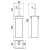 Inda Indissima A8814MWM Bürstenhalter-Modul mit abnehmbarem Sockel 100mm matt weiß