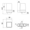 Inda Indissima A88670GB21 zeepdispenser met hendel geborsteld goud/ gesatineerd glas