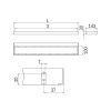 Inda Indissima A8883KNE modulaire balk met led-licht 1404mm voor accessoires mat zwart