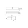 Inda Indissima A8883RNS modulaire balk voor onder spiegel 1604mm voor accessoires RVS geborsteld